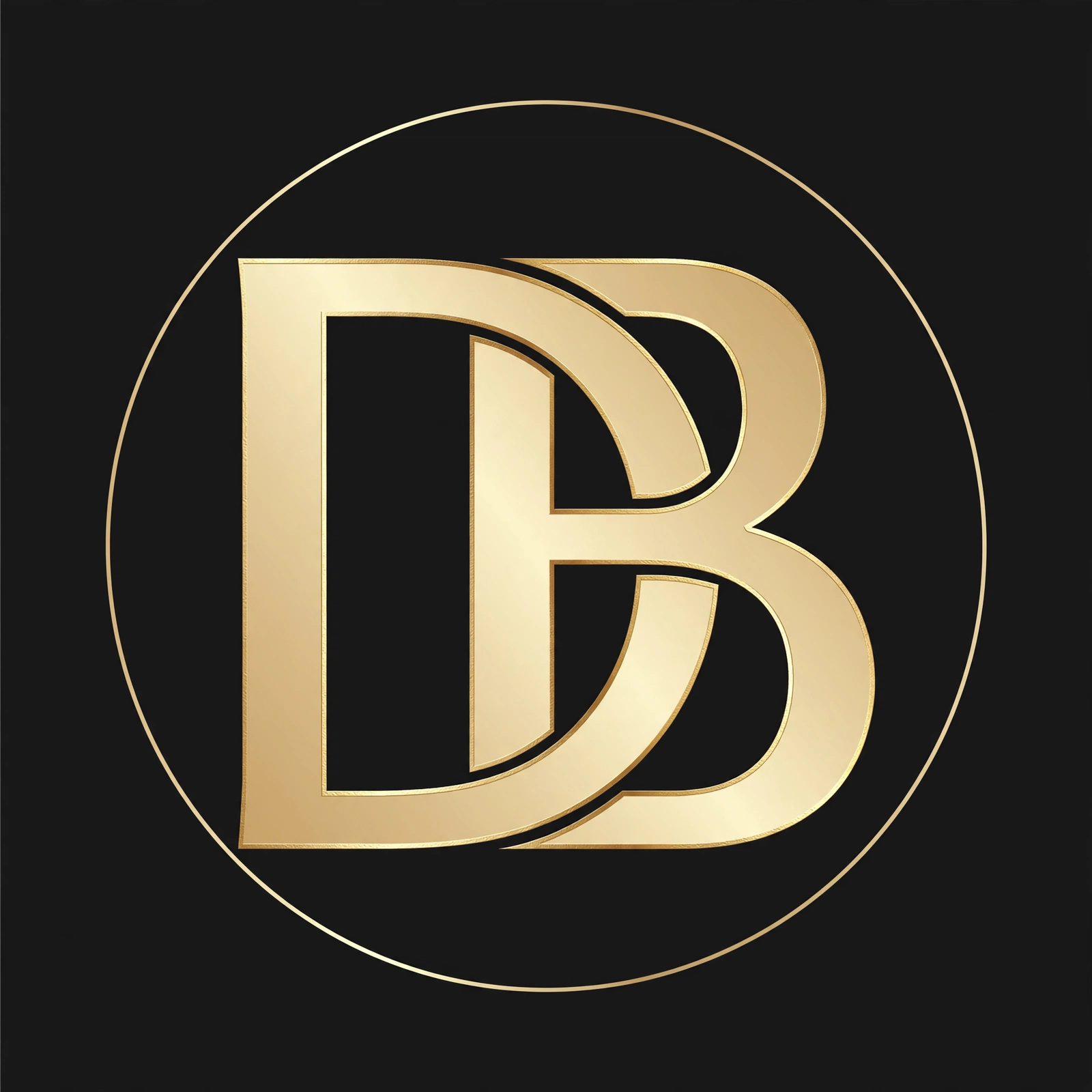 DB gold monogram